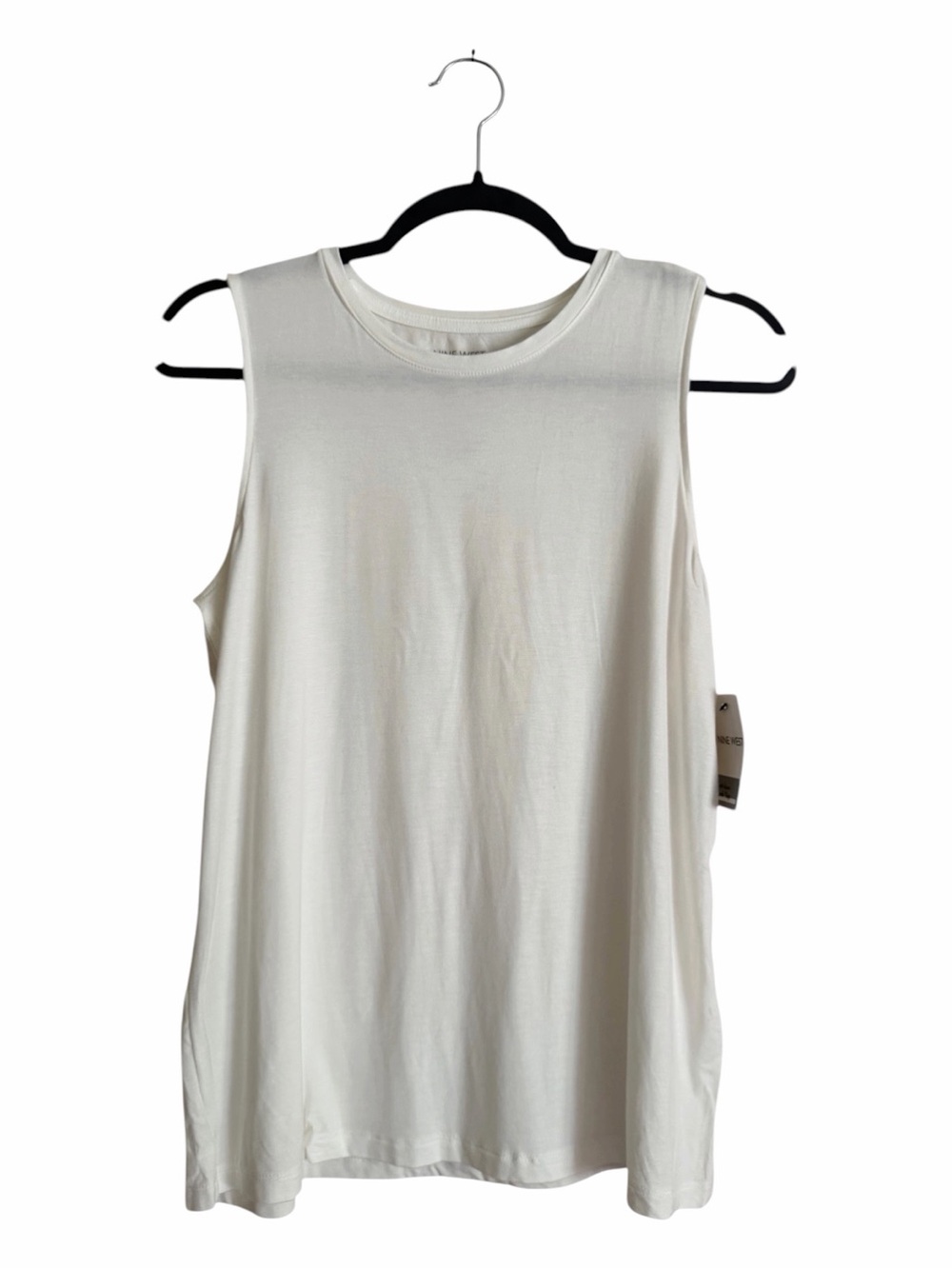 Nine West Ivory Soft Spun Sleeveless Swing Tank Top